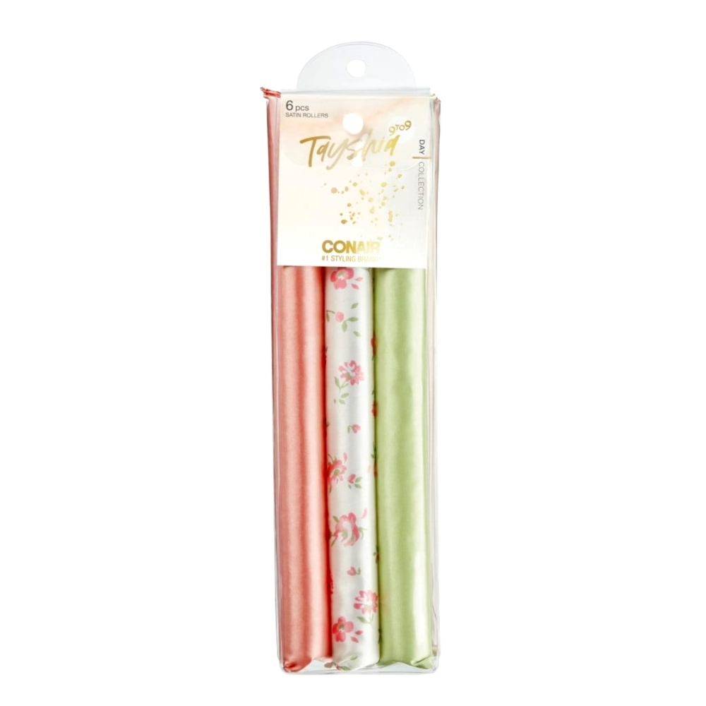 Conair Satin Hair Rollers | Extra Long (6 pcs)